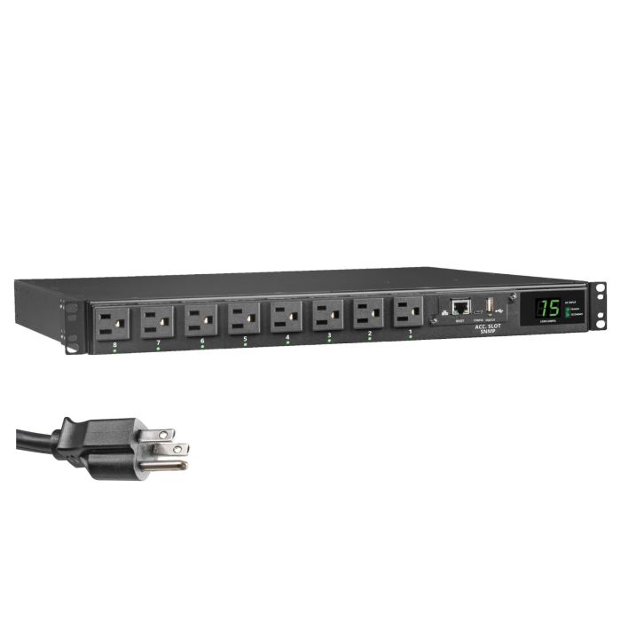 Tripp Lite PDUMH15ATNET 1440W Switched PDU, 1U,15A 120V, Output:(8)5-15R - Refurbished
