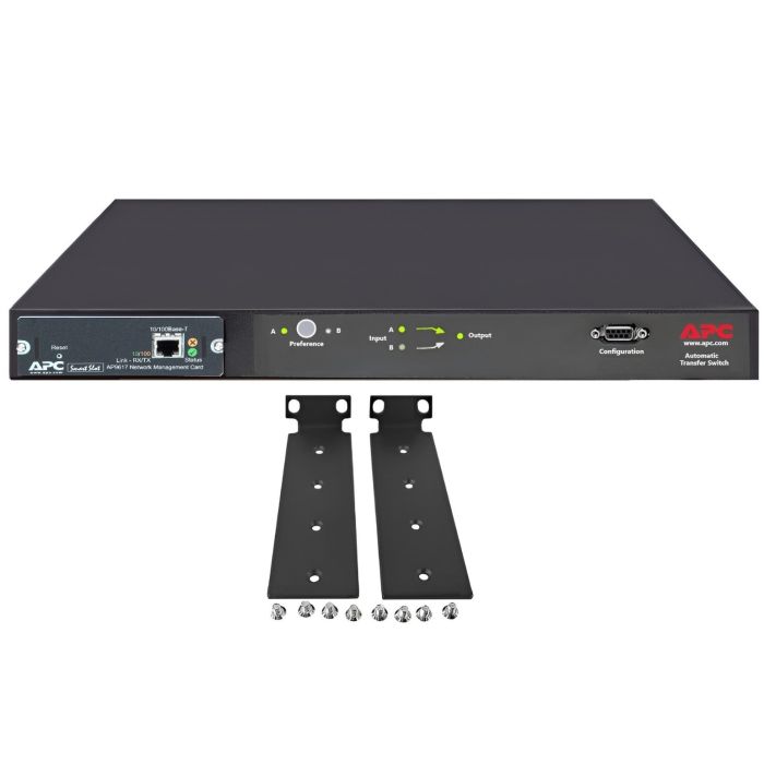 APC AP7750  Automatic Transfer Switch Rack PDU 100-120V 15A,  1U, Output:(8)5-15R - Refurb