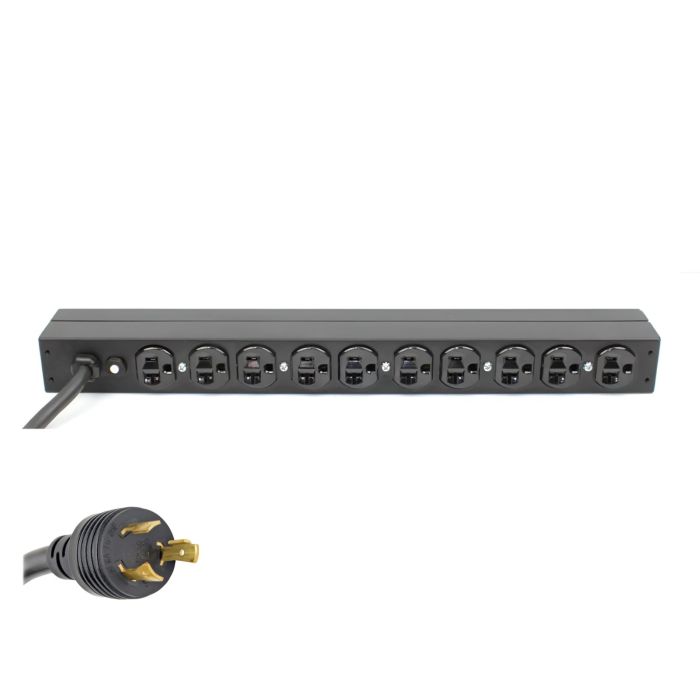 APC AP9564 Rack PDU, Basic, 1U, 120V 20A L5-20P, (10) 5-20R - Refurbished
