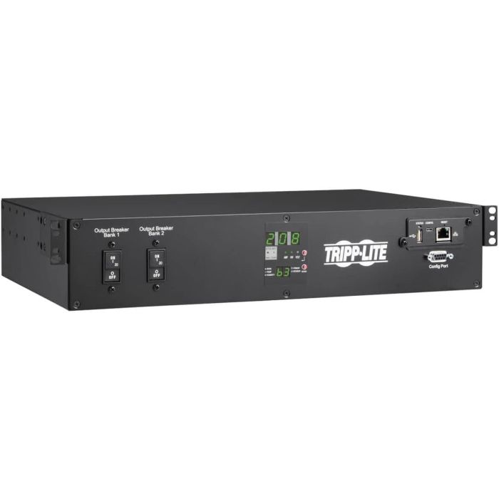 Tripp Lite PDUMH30HVATNET 5.8kW Switched ATS PDU, 2U, 200-240V, (16) C13, (2) C19 & (1) L6-30R Output, (2) L6-30P 30A Input - Refurbished