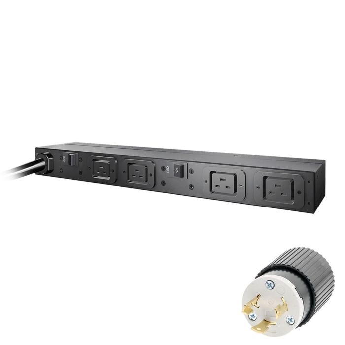 APC AP9570 Rack PDU, Basic, 1U, 30A, 208V, L6-30P input, (4) C19 Output - Refurbished
