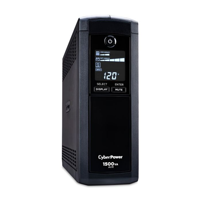 CyberPower Intelligent LCD UPS 1500VA 900W Tower 120V CP1500AVRLCD - Refurbished
