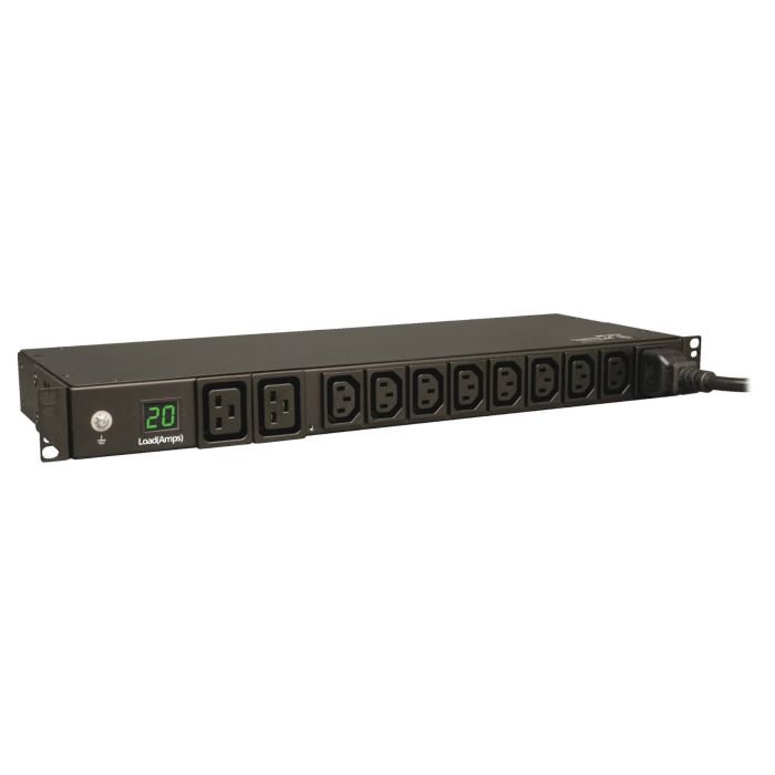 Tripp Lite PDUMH20HV 3.2-3.8kW Metered PDU, C20, 200-240V Input, (8)C13, (2) C19 Output - Refurbished
