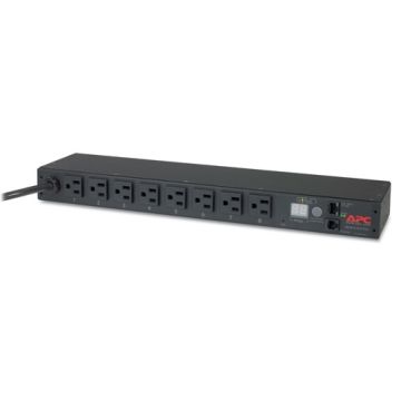APC AP7800 Rack PDU, Metered, 1U, 15A, 100/120V, (8) 5-15