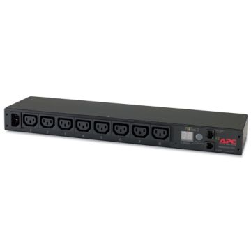 APC AP7820 Rack PDU, Metered, 1U, 12A/208V, 10A/230V, (8) C13