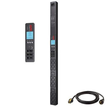 APC AP8858NA3 Rack PDU 2G, Metered, ZeroU, 20A, 208V, Input L6-20P, (18) C13 & (2) C19, Output - Refurbished